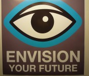 Envision Your Way to Debt Freedom Envision Your Future Poster with Eye