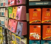 Gift Card Rack at Store