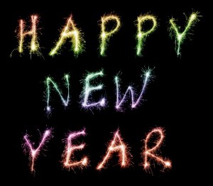 Happy New Year in sparklers by christmasstockimages.com