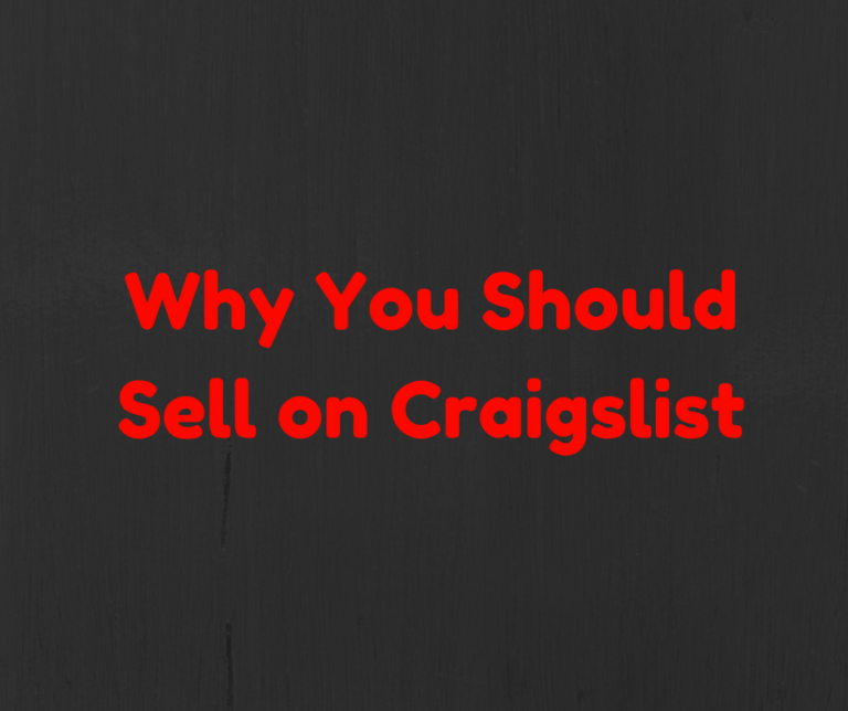 Why You Should Sell on Craigslist