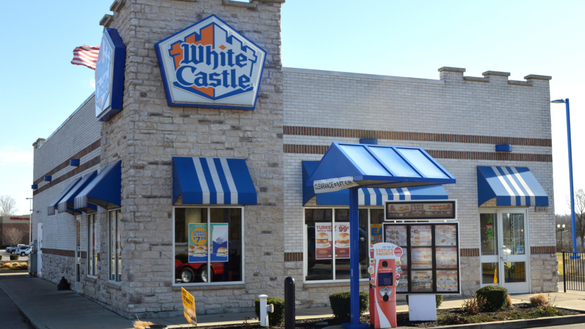 Columbus Ohio/USA - November 25,2018: White Castle restuarant exterior. White Castle is a fast food restaurant chain and generally credited as the first fast food chain in the United States.