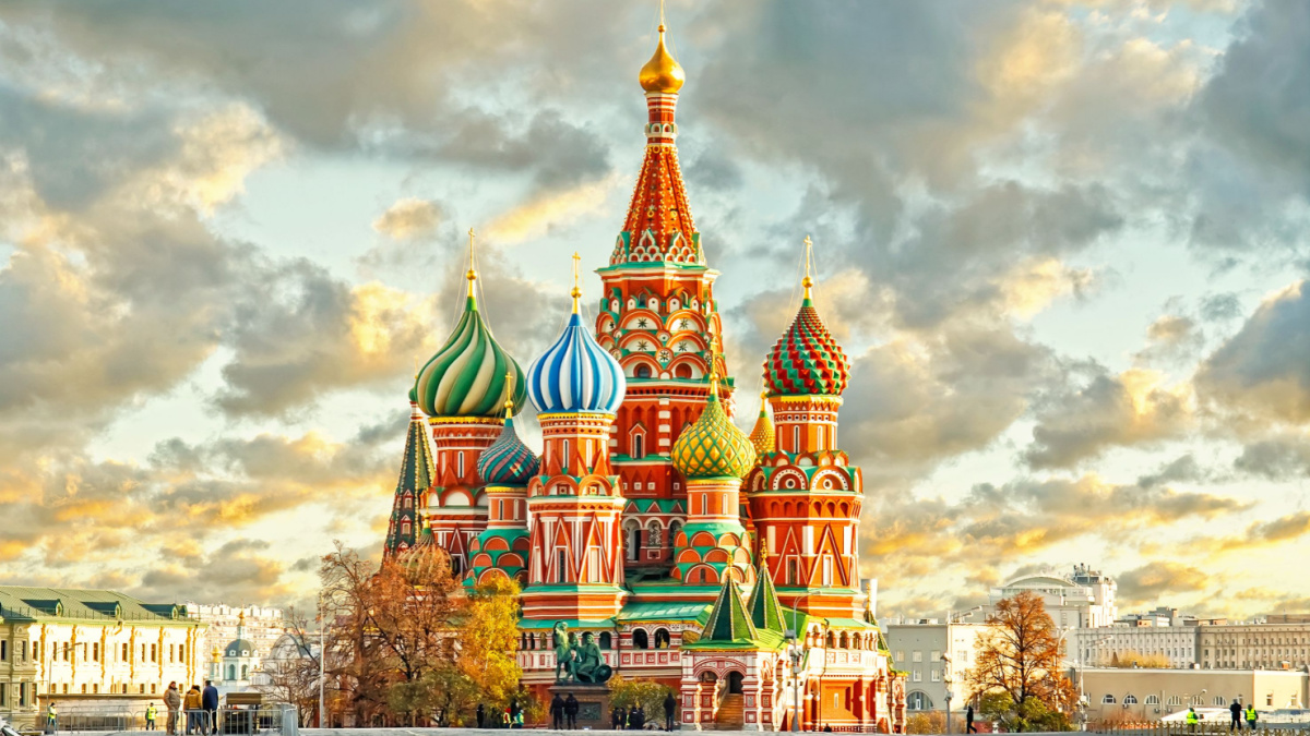 Moscow,Russia,Red square,view of St. Basil's Cathedral.