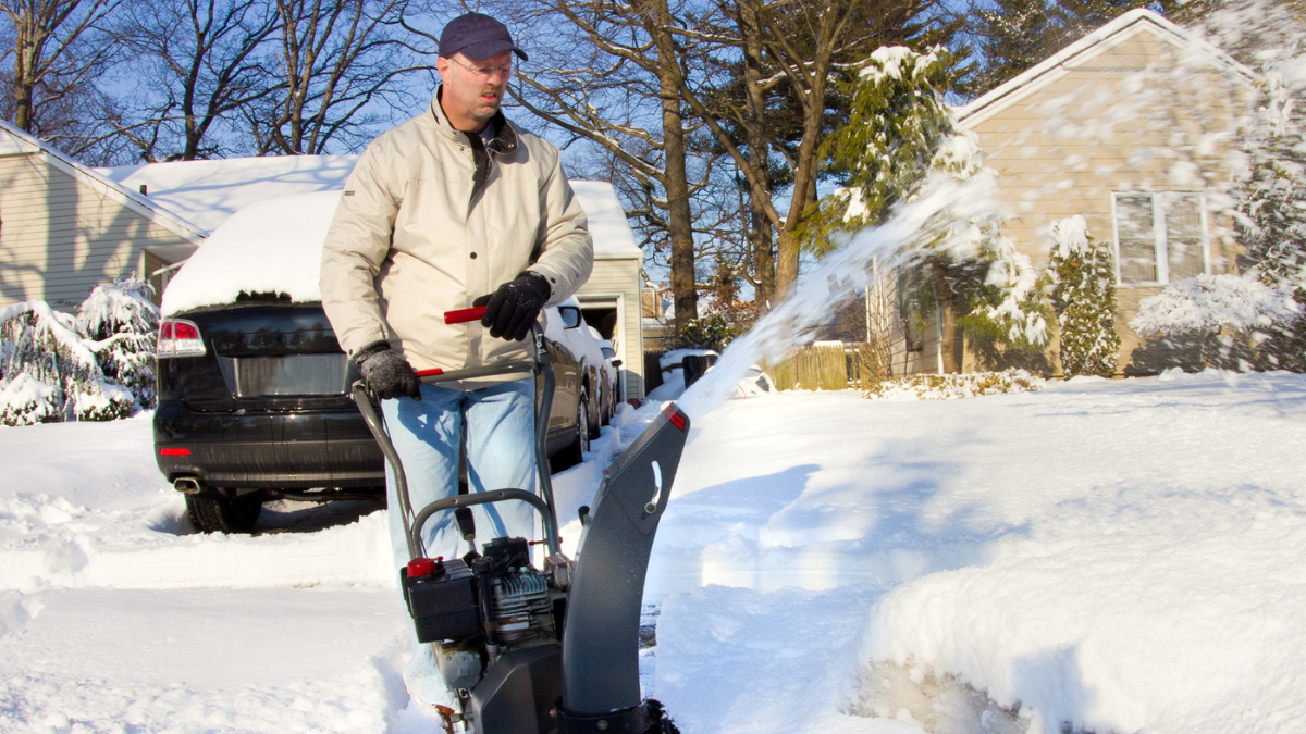 Plowing driveways snow removal.