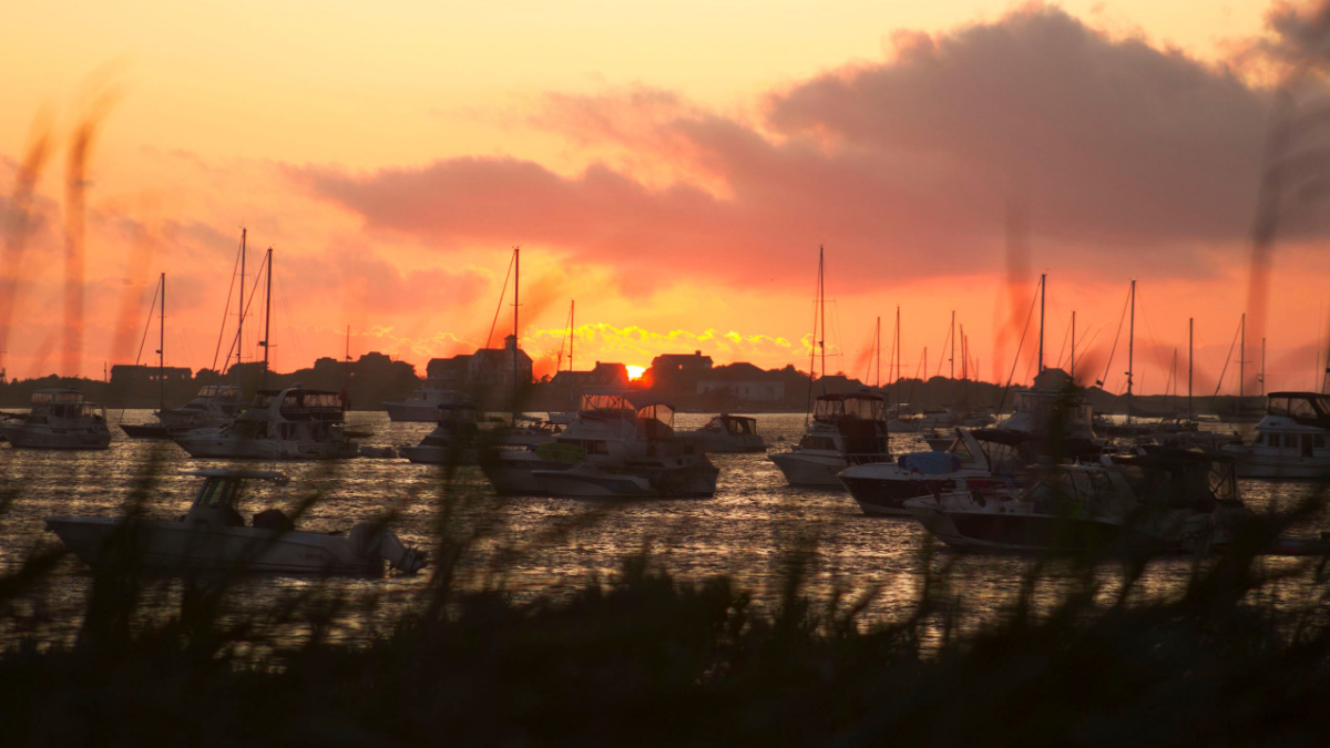 Beautiful sunset in Block Island, Rhode Island, USA.