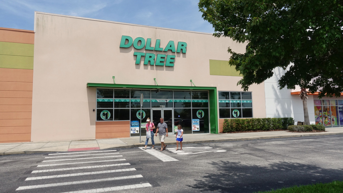 Orlando,FL/USA-7/9/19: The exterior view of a Dollar Tree store which sells a variety of products for one dollar.