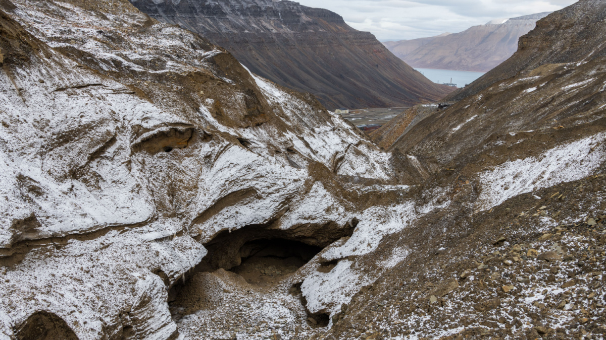 tremendous formation of permafrost - amazing mountain landscape in the Arctic