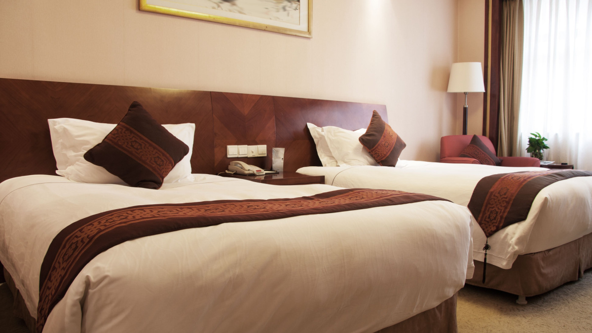 Hotel room.