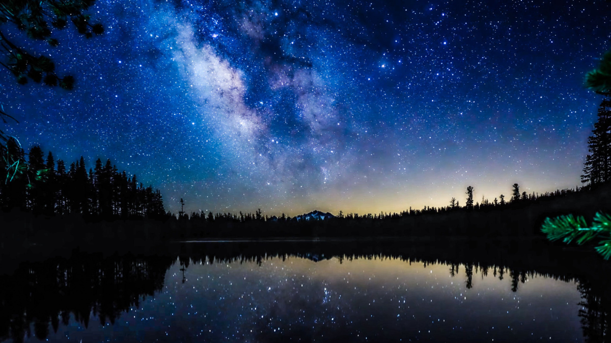 Milky way in the night sky