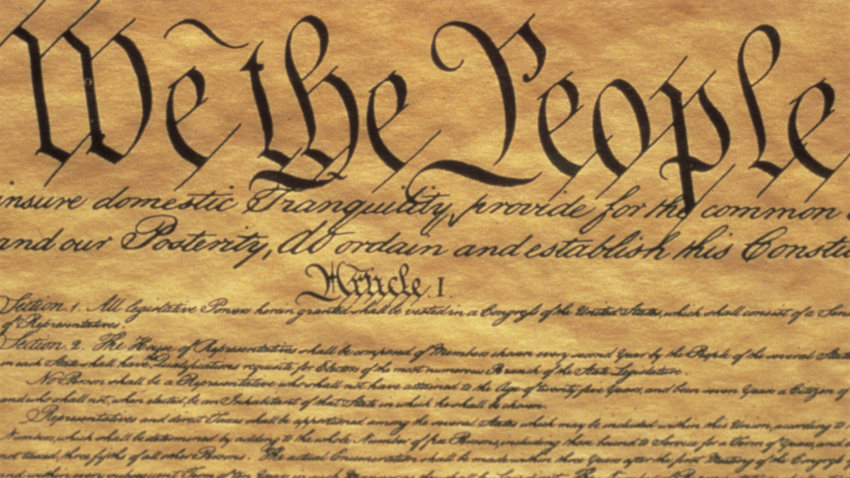United States Constitution with its preamble