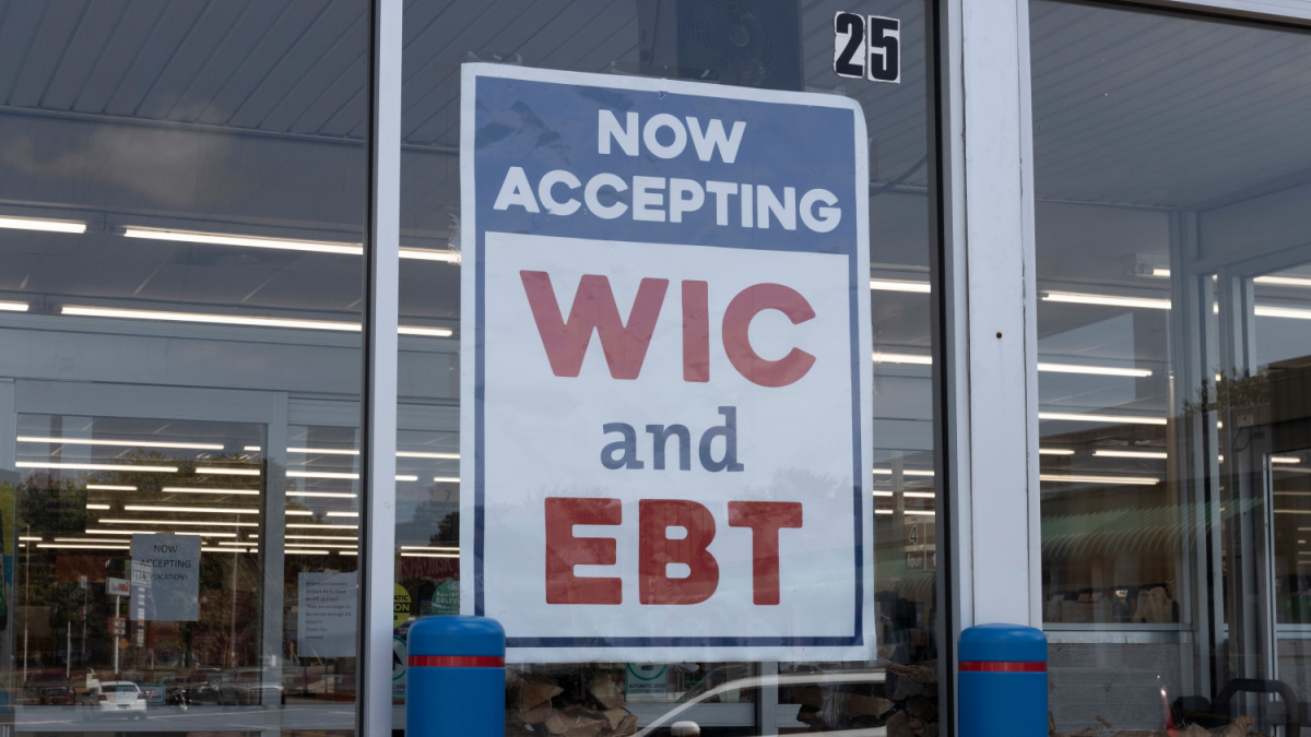Peru - Circa August 2022: WIC and EBT Now Accepting sign. WIC aims to safeguard the health of low-income women, infants, and children.