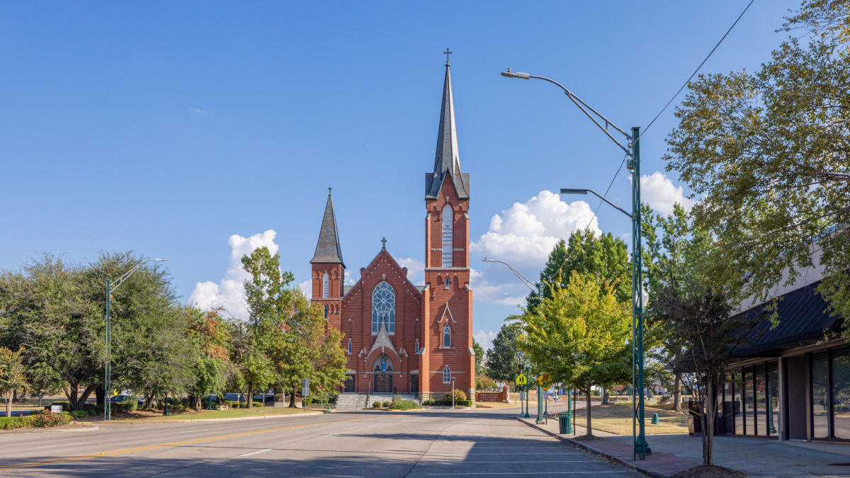 Fort Smith, Arkansas, USA - October 15, 2022: The old Immaculate Conception Church.