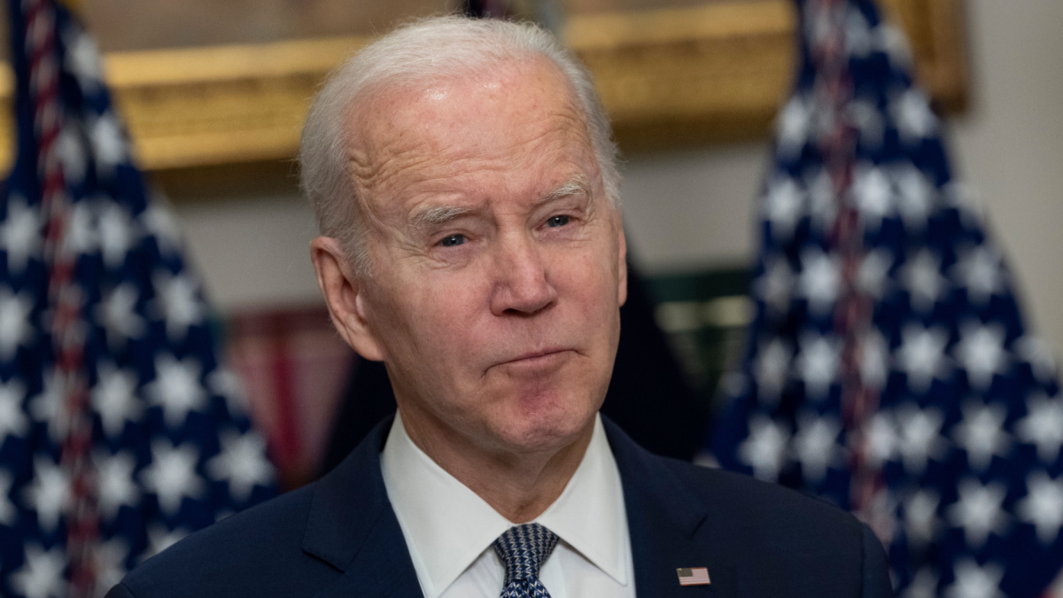 Washington, DC US - Mar 13, 2023: US President Joe Biden speaks on the US banking system after the collapse of Silicon Valley Bank. Credit: Chris Kleponis - CNP.