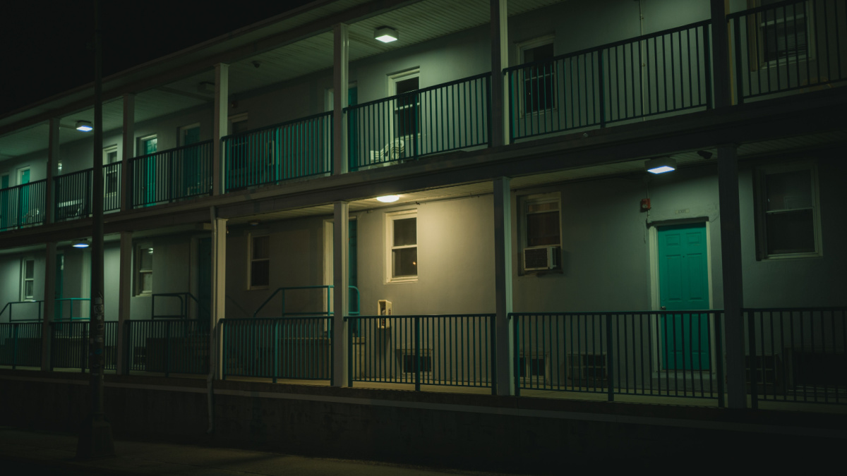 Motel at night, Seaside Heights, New Jersey