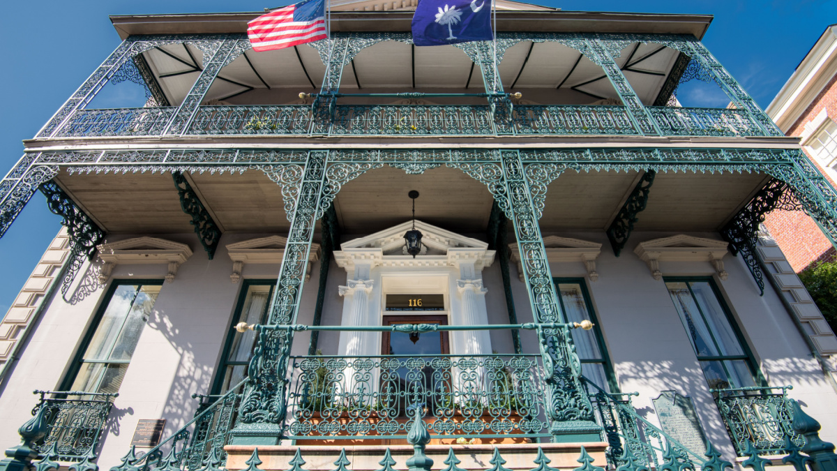 CHARLESTON, SC, USA -OCTOBER 13: John Rutledge House on October 13, 2014 in Charleston, SC. The house from 1763 is a National Historic Landmark, which currently serves as an inn.