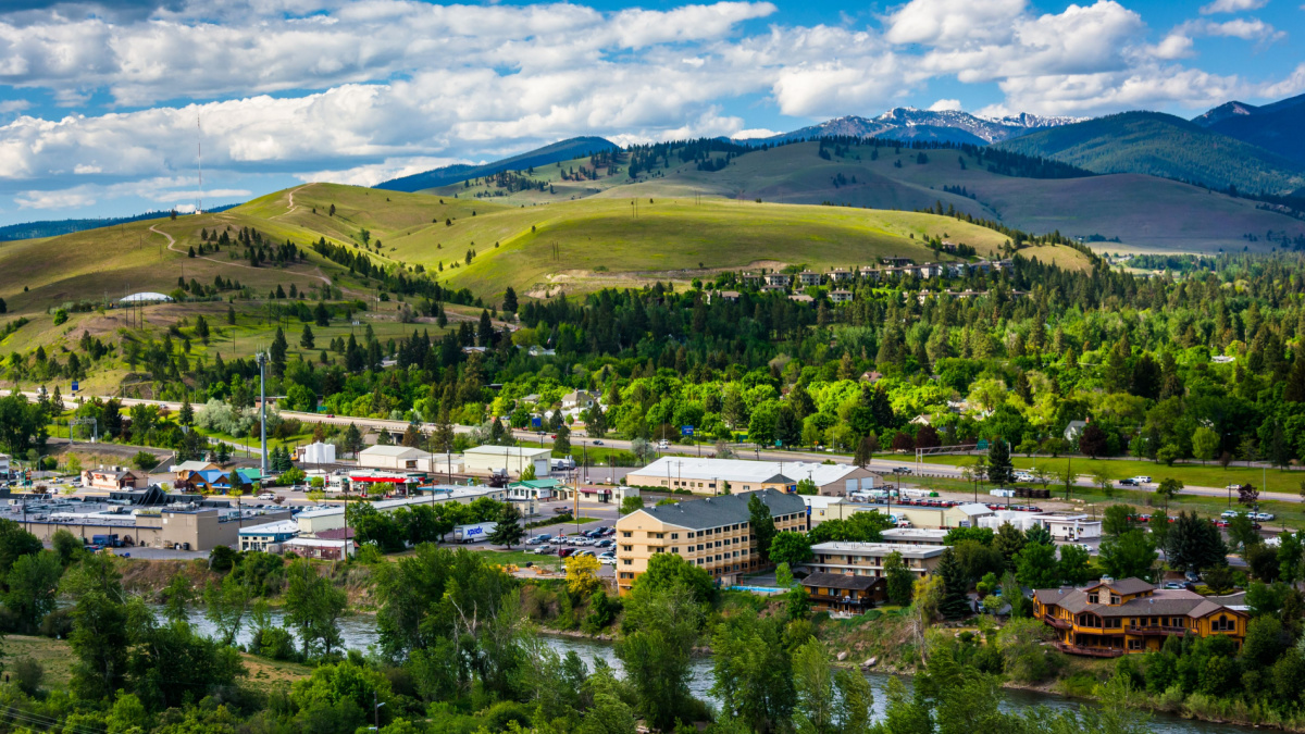 View of Missoula from Mount Sentinel, in Missoula, Montana