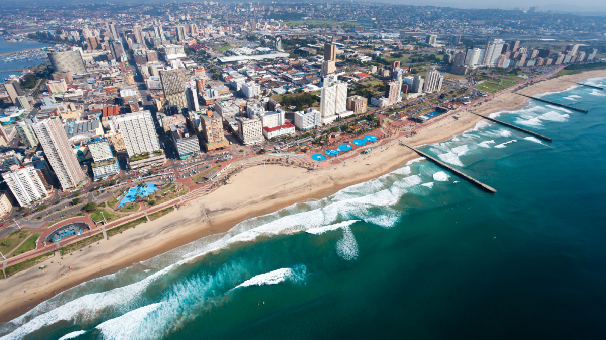 aerial view of durban, south africa