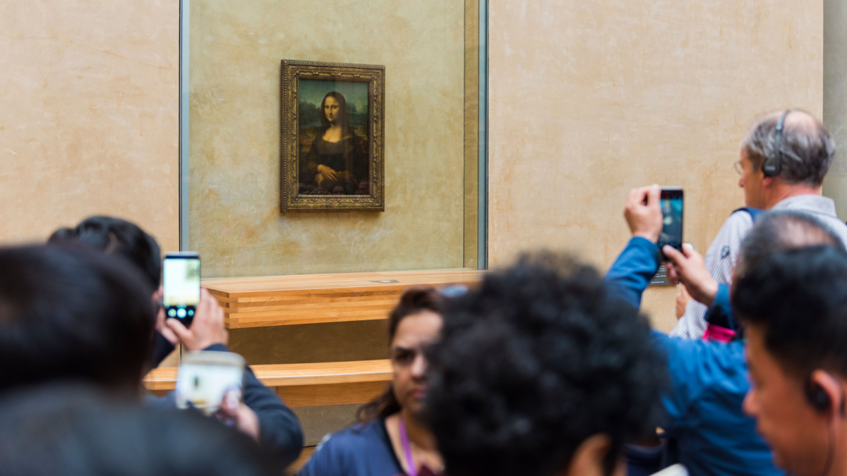 Mona Lisa at the Louvre Museum. Paris, France.