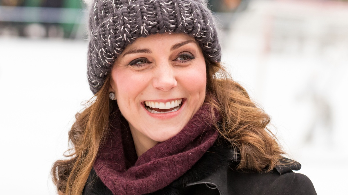 STOCKHOLM/SWEDEN – JANUARY 30 2018: Prince William and Kate (Catherine Duchess of Cambridge) visiting an ice rink in Stockholm to learn about bandy.