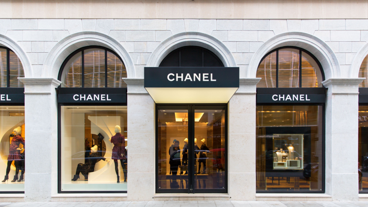 A CHANEL outlet, November 13, 2013, Geneva, Switzerland. CHANEL operates some 310 Chanel boutiques worldwide. Since the 1990s, all CHANEL bags are numbered to deter counterfeit.