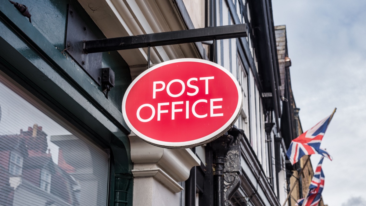 Post Office Sign outside a post office in Windsor