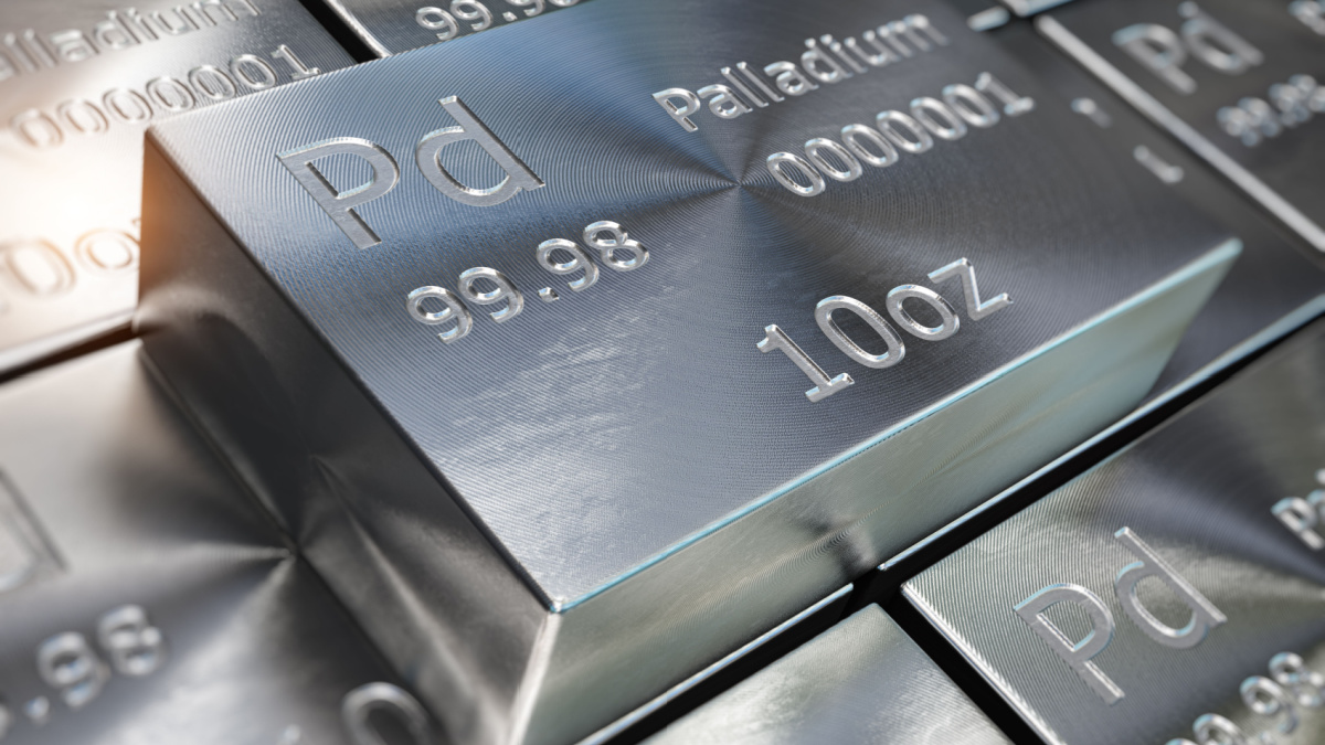 Palladium bars or ingots background