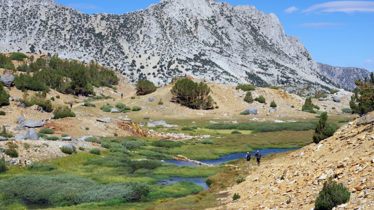 High Sierra Landscape from the Bishop Pass Trail, Inyo County, California