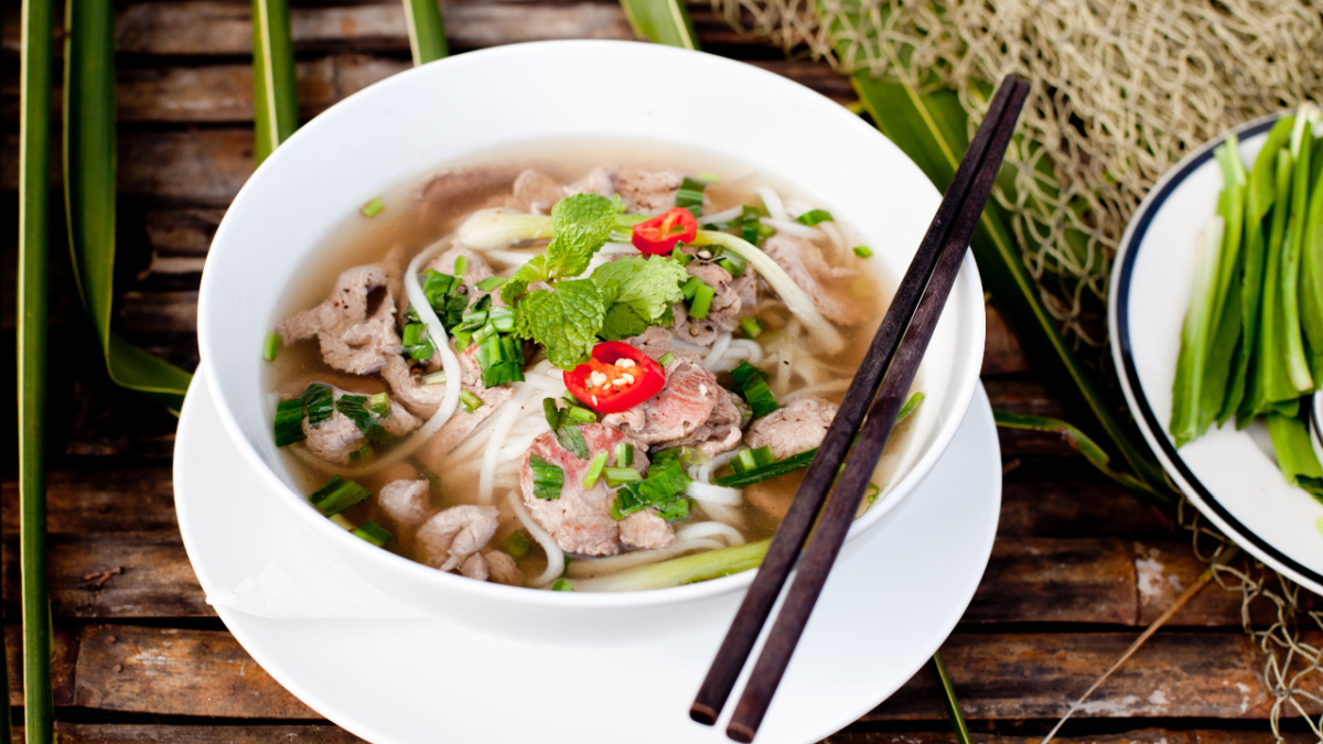 Traditional Vietnamese beef soup pho