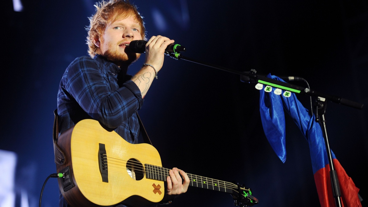 British singer Ed Sheeran during his performance in Prague, Czech republic, February 12, 2015.