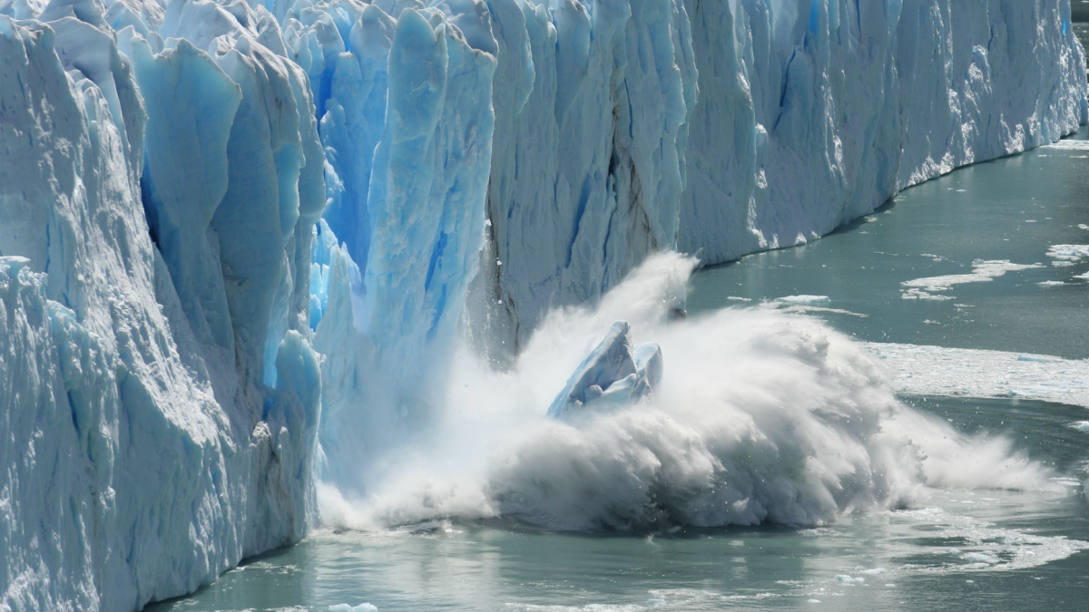 Climate Change - Antarctic Melting Glacier in a Global Warming Environment