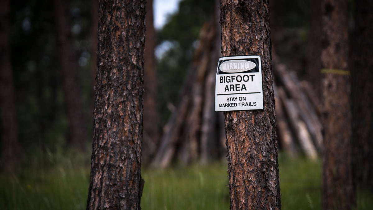 Warning Bigfoot Area