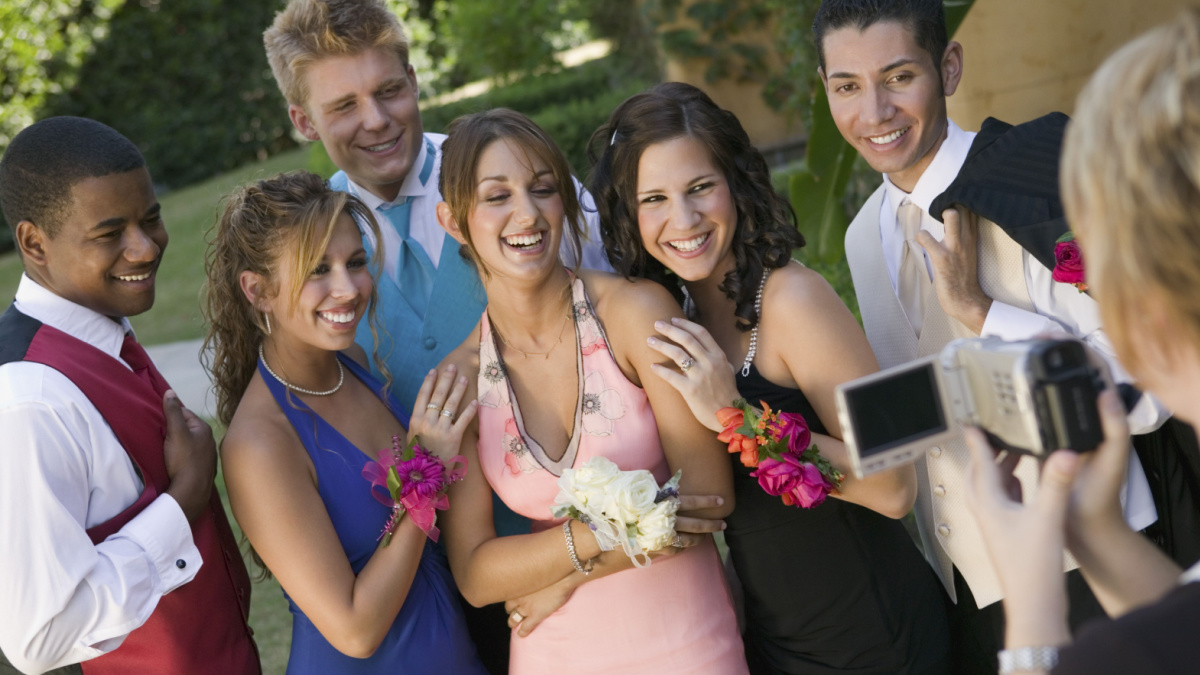 Group of Friends Being Videotaped at School Dance