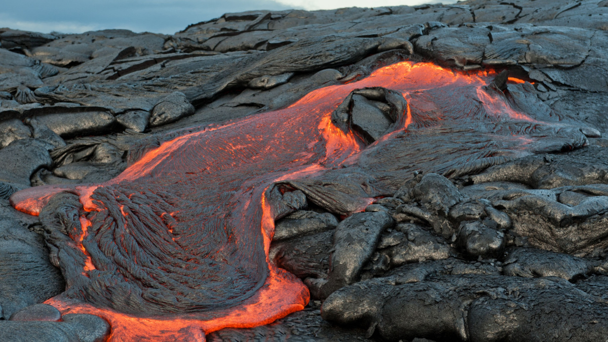 Lava flow at Hawaii Volcano National Park