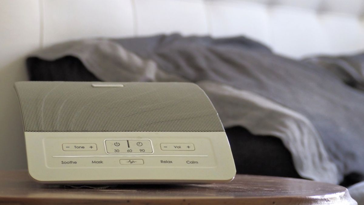 White noise machine, device that produces random sounds used for sleep aid