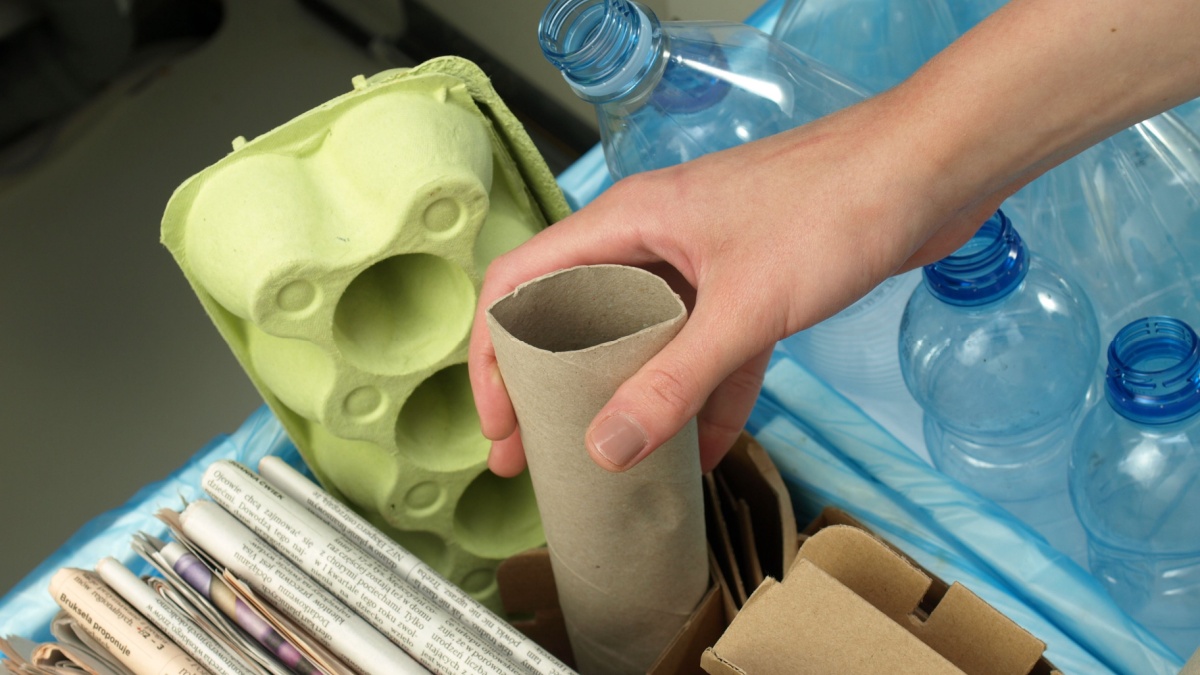 Rubbish recycling in your own house,closeup