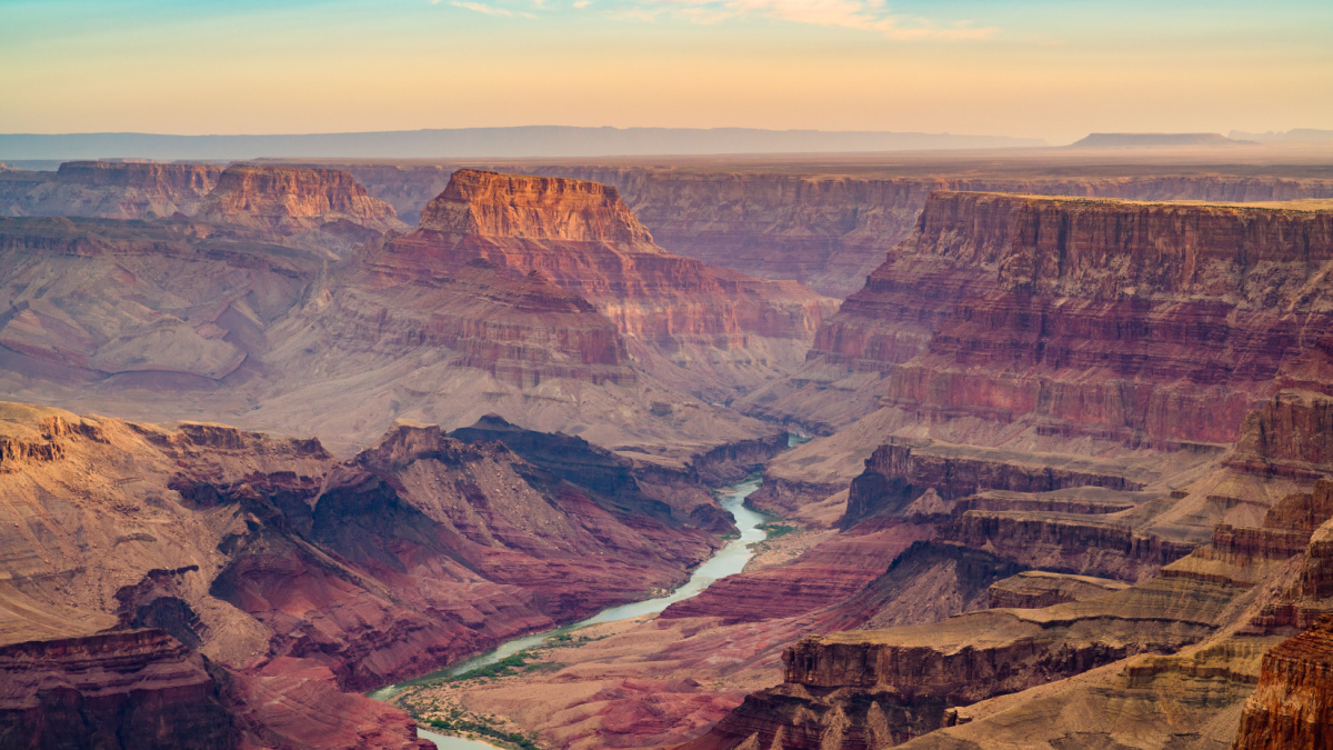 Grand Canyon, Arizona, USA at dawn from the south rim.