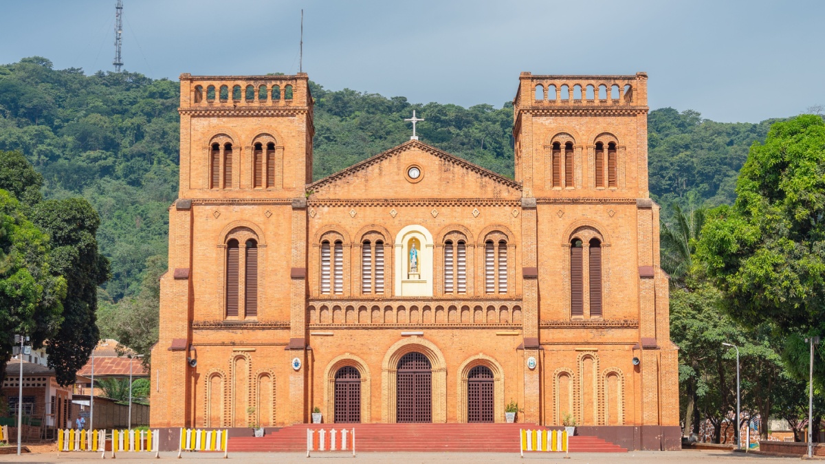Cathedral Bangui Notre Dame, famous church in Central African Republic