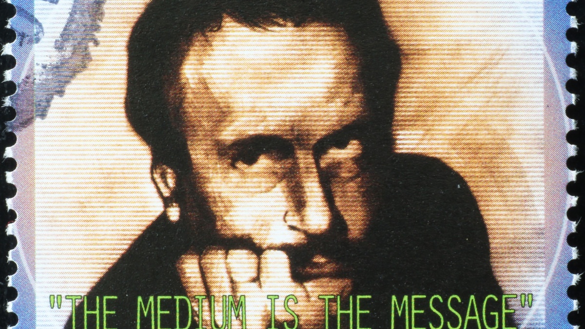 Professor Marshall McLuhan on postage stamp
