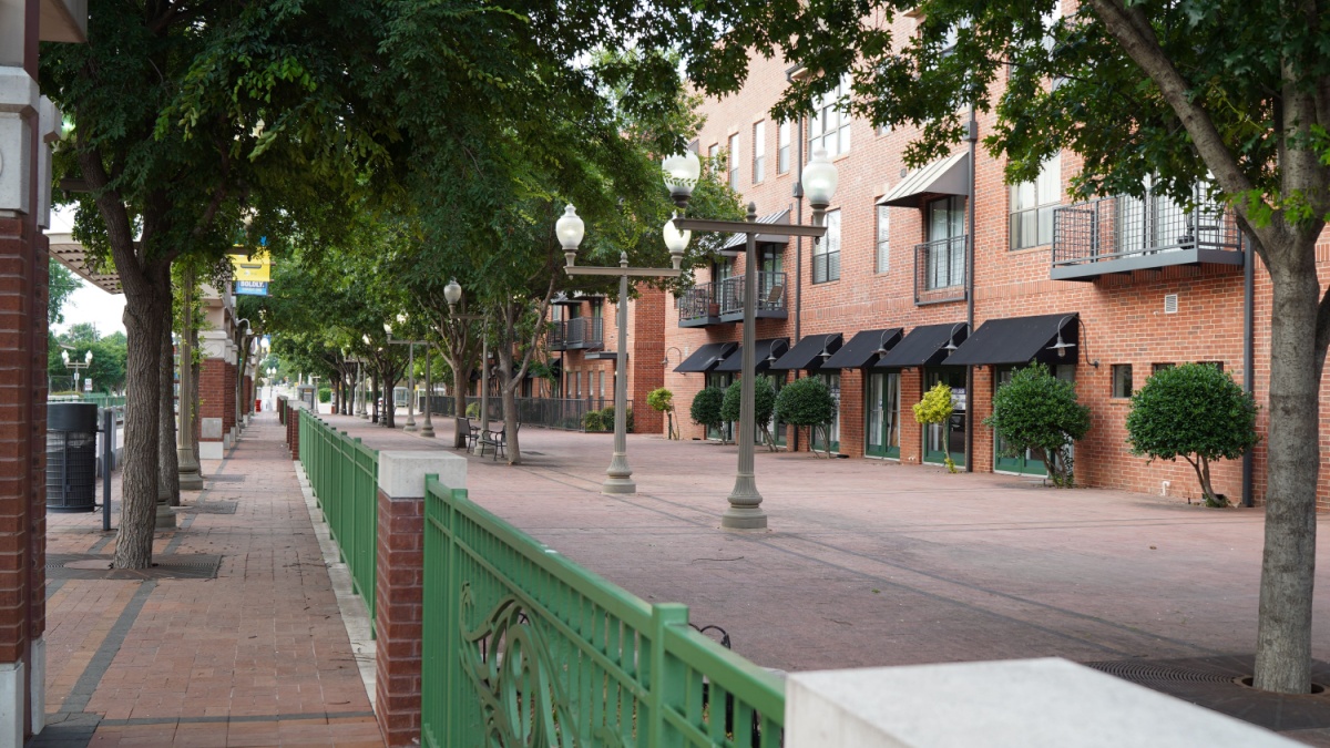 Downtown Plano, TX train DART station