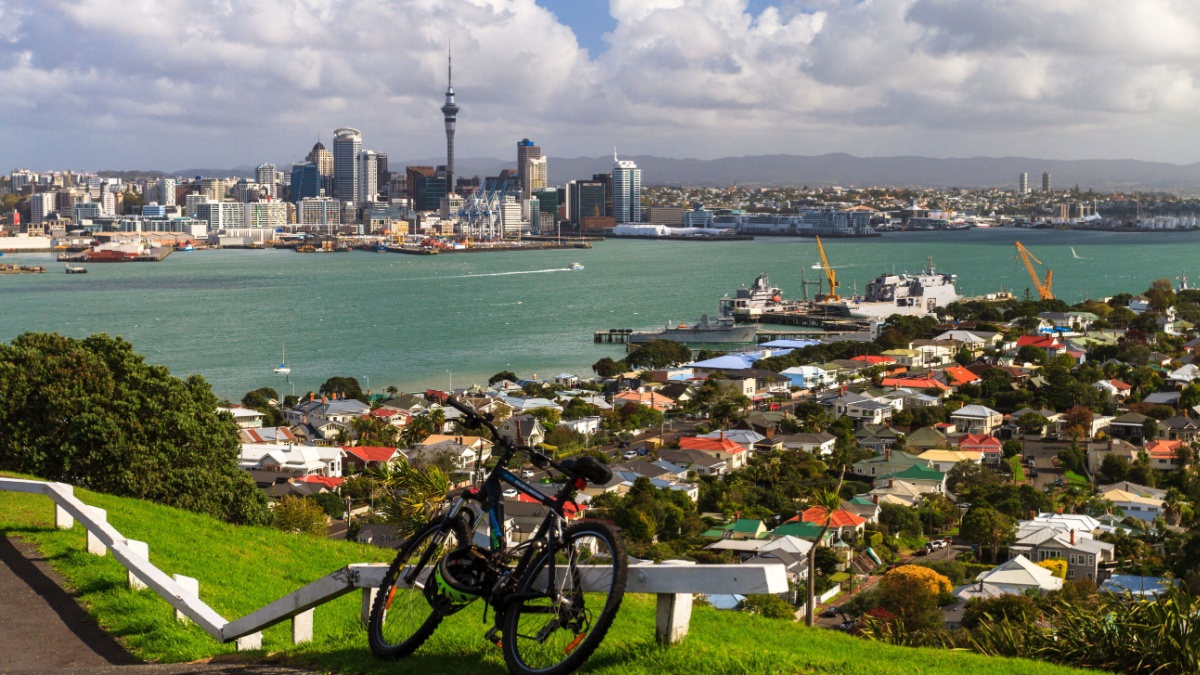 A view of Auckland City from Mount Victoria, Devonport, New Zealand