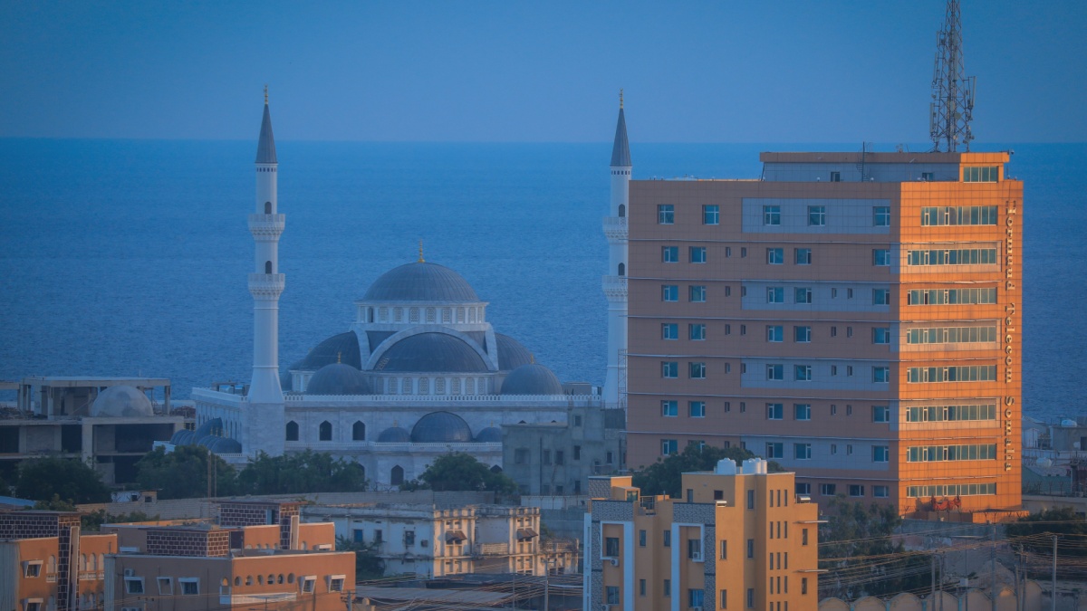 View of Mogadishu the capital city of Somalia - Indian Ocean