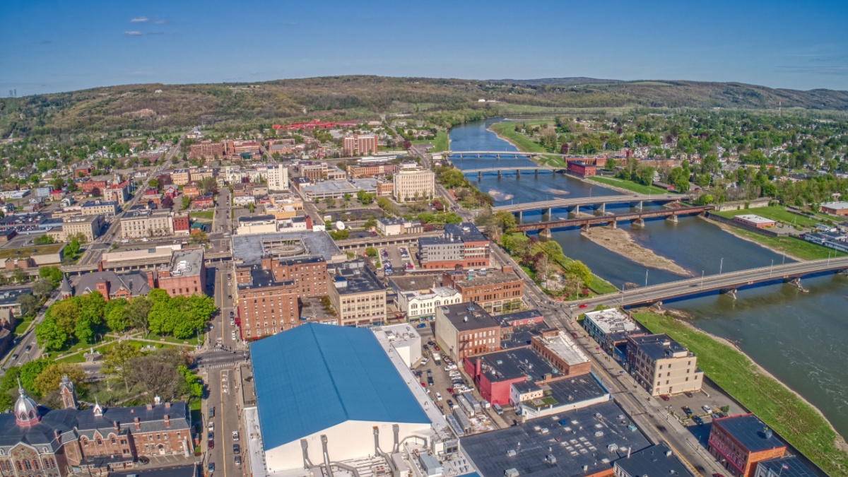 Elmira is a Town in Upstate New York on the Chemung River