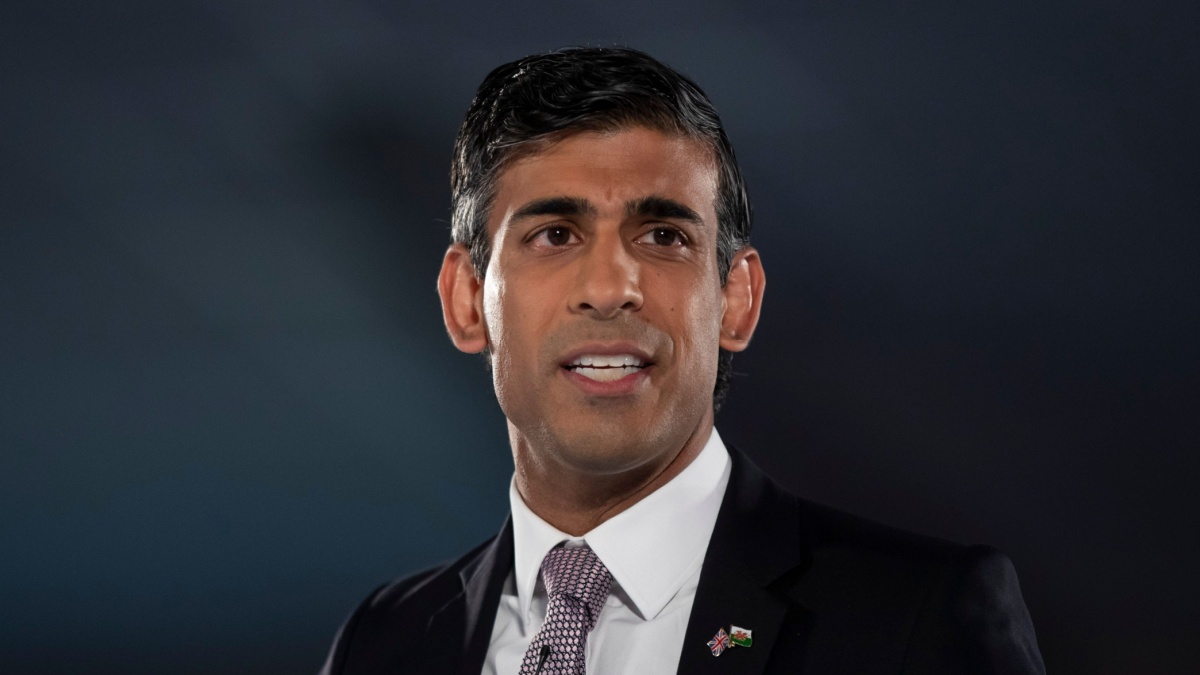 Rishi Sunak during the Conservative party leadership hustings event in Cardiff.
