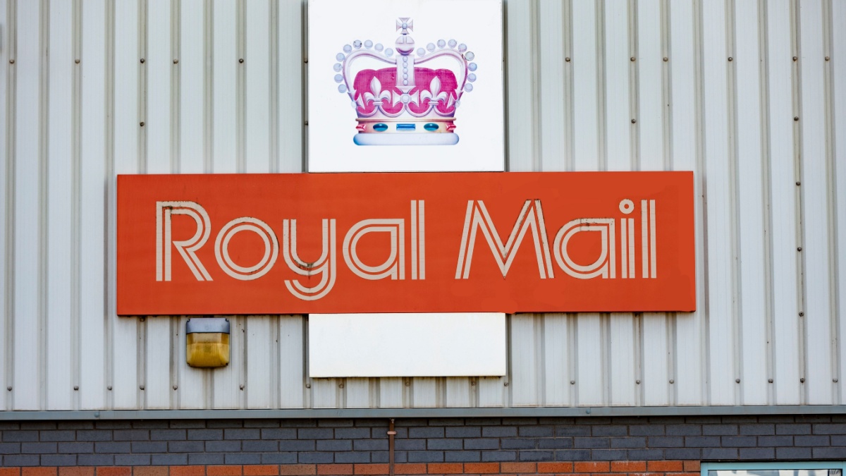 Newcastle-under-Lyme, Staffordshire-united kingdom August, 14, 2022 royal mail logo and customer service point, at the newcastle under lyme delivery office