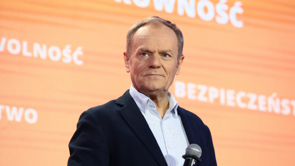 Sosnowiec, Poland March 25, 2023 Campus Poland Campus Academy Donald Tusk