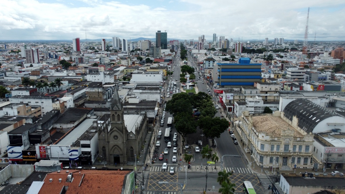 feira de santana, bahia, brazil - april 23, 2023: Aerial view of the city of Feira de Santana.