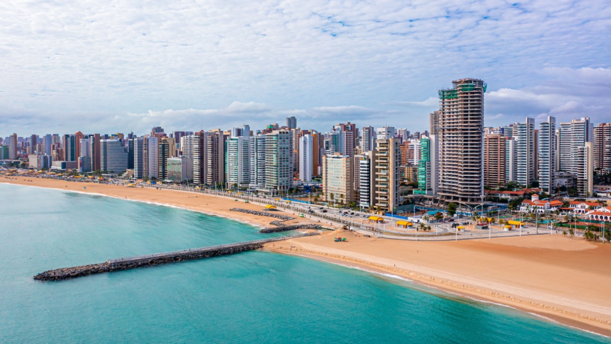 Aerial Photography of the City of Fortaleza in the State of Ceara in Brazil - Praia de Iracema
