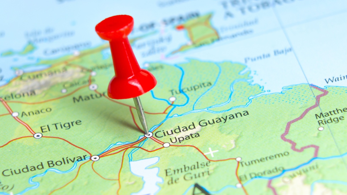 Ciudad Guayana, Venezuela pin on map