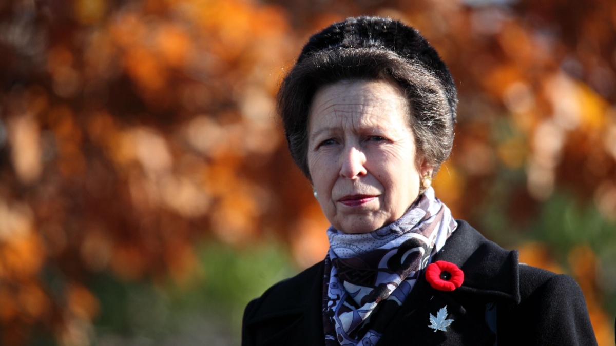 Princess Anne and Canadian Governor General David Johnston placed a wreath at the National War Memorial in Ottawa during her two-day visit to the city.