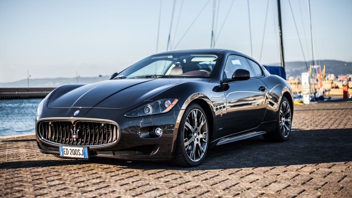 MUGGIA, ITALY MARCH 16, 2013: Photo of a Maserati GranTurismo S . The Maserati GranTurismo is a two-door, four-seat coupe produced by the Italian car manufacturer Maserati.
