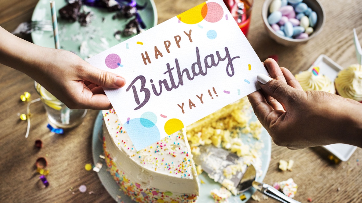 Birthday Cake with Wishing Card Celebration Party